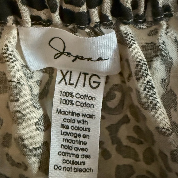 Japna Tiered Leopard Print Cotton Skirt XL - Picture 3 of 3